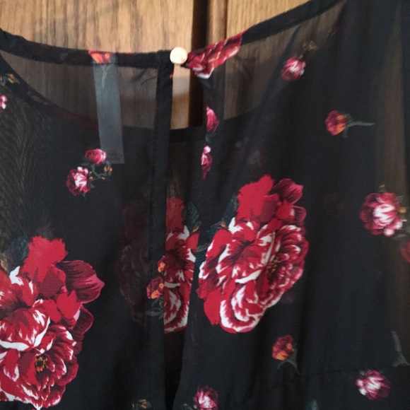 Dress black with pink roses Romantic - Picture 7 of 7